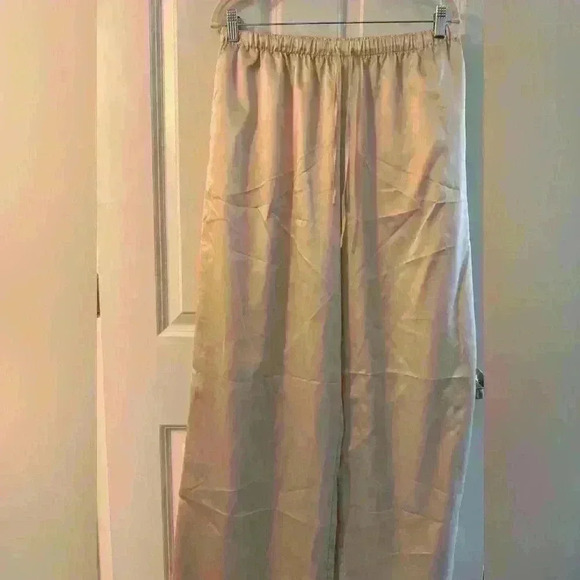Forever 21 Satin Drawstring Wide-Leg Pants Large - Picture 5 of 7